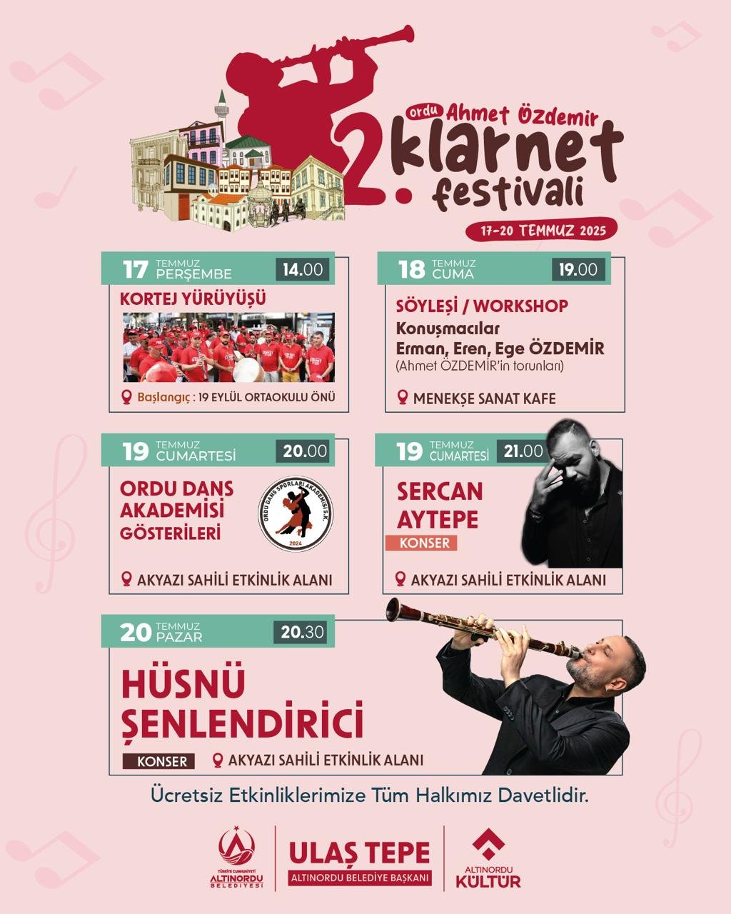 ORDU AHMET ÖZDEMİR KLARNET FESTİVALİ BAŞLIYOR